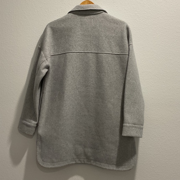 Banana Republic Light Gray Shirt Jacket MEDIUM - Picture 6 of 12